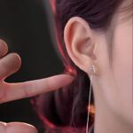 Carry Her Initial Close – Sterling Silver Chain Letter Earrings – A Timeless Treasure for Her - Image 5