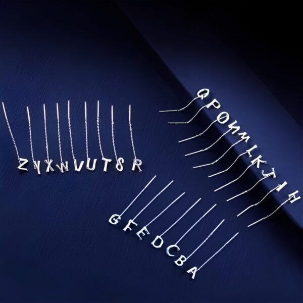 Personalized initial letter earrings for her