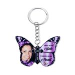 Carry Their Memory Close – Butterfly Photo Keychain Keepsake – A Tender Tribute for Loved Ones - Image 5