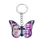 Butterfly photo keychain keepsake for cherished memories