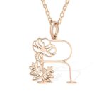 Embrace Your Story – Custom Initial & Birth Flower Necklace – A Cherished Keepsake for Her Special Moments - Image 3