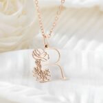 Embrace Your Story – Custom Initial & Birth Flower Necklace – A Cherished Keepsake for Her Special Moments - Image 4