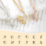 Embrace Your Story – Custom Initial & Birth Flower Necklace – A Cherished Keepsake for Her Special Moments - Image 6