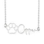 Custom dog paw necklace for cherished dog moms