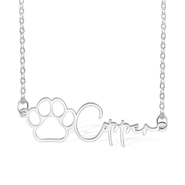Custom dog paw necklace for cherished dog moms
