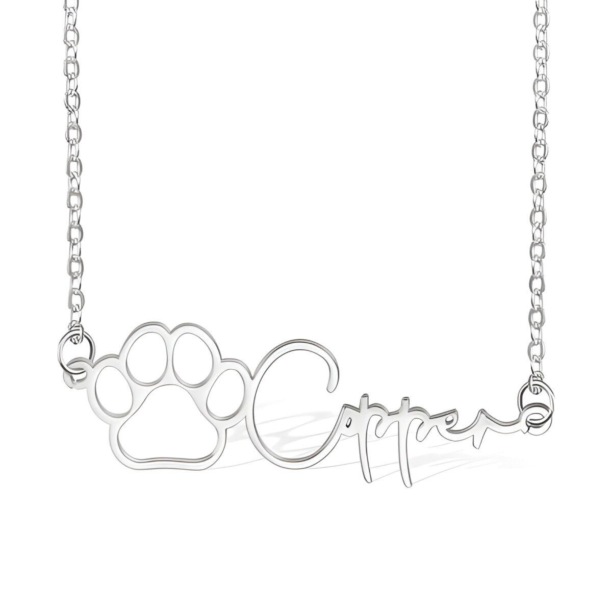 Custom dog paw necklace for cherished dog moms