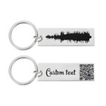 Sound wave voice recording keychain for cherished memories