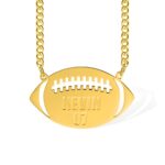 Custom football name necklace for passionate sports fans