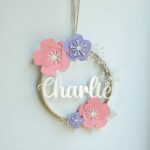 Illuminate Tender Moments – Custom Name Baby Flower Wreath Night Light – A Cherished Keepsake for Her Nursery - Image 2