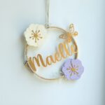 Illuminate Tender Moments – Custom Name Baby Flower Wreath Night Light – A Cherished Keepsake for Her Nursery - Image 5