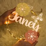 Illuminate Tender Moments – Custom Name Baby Flower Wreath Night Light – A Cherished Keepsake for Her Nursery - Image 6