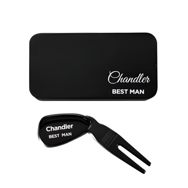 Custom engraved golf divot tool set for friendship