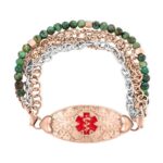 Carry Peace of Mind – Elegant Medical Alert ID Bracelet with Turquoise for Loved Ones' Safety - Image 7