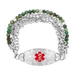 Elegant medical alert ID bracelet for safety