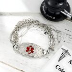 Carry Confidence and Care – Engraved Medical Alert Bracelet – For Her Safety and Style - Image 2