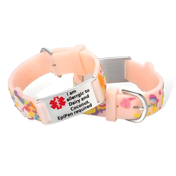 Custom cartoon medical alert bracelet for kids