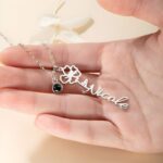 Embrace Your Story – Birth Flower & Photo Projection Necklace – A Cherished Treasure for Her - Image 4