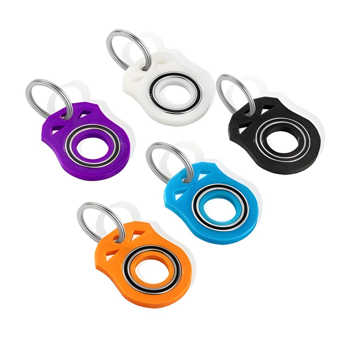Fidget spinner keychain duo for stress relief
