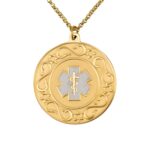 Engraved medical alert necklace for peace of mind