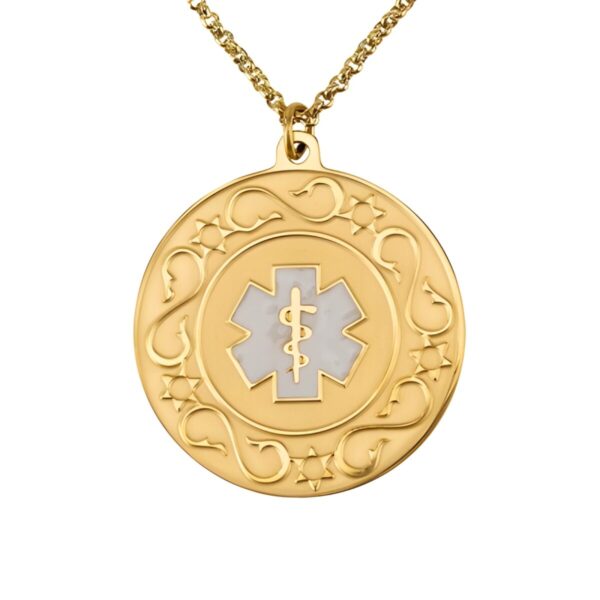Engraved medical alert necklace for peace of mind