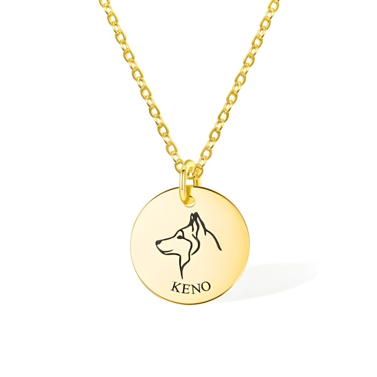 Custom dog name necklace for devoted dog lovers