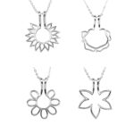 Sterling silver floral ring holder necklace for cherished moments