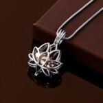 Hold Their Spirit Close – Lotus Cremation Urn Necklace – A Tender Keepsake for Women and Pet Loss - Image 2