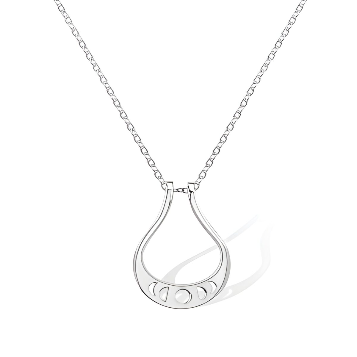 Crescent moon ring holder necklace for cherished moments