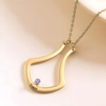 Carry Your Love Close – Custom Birthstone Ring Holder Necklace – For Her, Mom, or Wife - Image 2