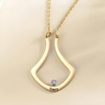 Carry Your Love Close – Custom Birthstone Ring Holder Necklace – For Her, Mom, or Wife - Image 4