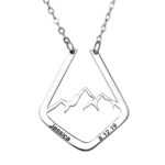 Mountain ring holder necklace for carrying love close