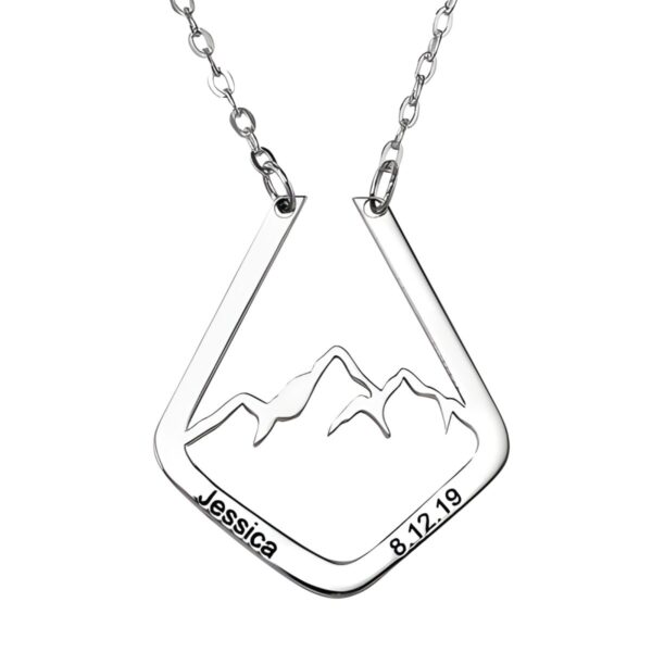 Mountain ring holder necklace for carrying love close