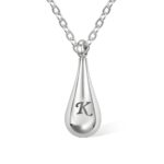 Engraved teardrop urn necklace for cherished memories
