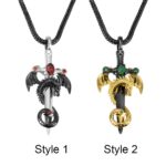Embrace Courage and Strength – Birthstone Dragon Sword Necklace – A Bold Treasure for the Fearless Soul - Image 2