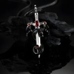 Embrace Courage and Strength – Birthstone Dragon Sword Necklace – A Bold Treasure for the Fearless Soul - Image 3