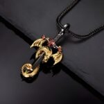 Embrace Courage and Strength – Birthstone Dragon Sword Necklace – A Bold Treasure for the Fearless Soul - Image 5