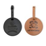 Custom leather golf bag tag for passionate golfers