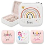 Custom children's jewelry box with unicorn or mermaid design