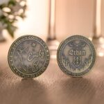 Engraved decision coin for couples celebrating togetherness