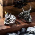 Embrace Strength and Mystery – Hannya Spirit Ring – For Him on Moments That Matter - Image 3