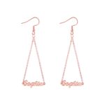 Embrace Your Identity – Elegant Triangle Name Dangle Earrings – A Timeless Treasure for Her - Image 2