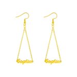 Embrace Your Identity – Elegant Triangle Name Dangle Earrings – A Timeless Treasure for Her - Image 3