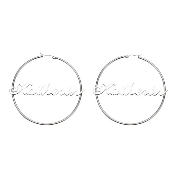 Custom name hoop earrings for personal expression