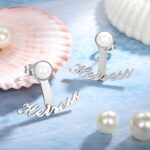 Whisper Your Story – Custom Name Pearl Stud Earrings – A Timeless Gift for Her - Image 6