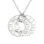 Engraved name and number ring necklace for cherished memories