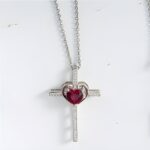 Embrace Faith and Love – Birthstone Cross Necklace – A Cherished Keepsake for Your Beloved - Image 4