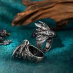 Embrace Strength and Courage – Custom Dragon Birthstone Ring for Him – A Timeless Symbol of Bravery and Honor - Image 3