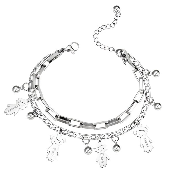 Custom double layer name bracelet for kids