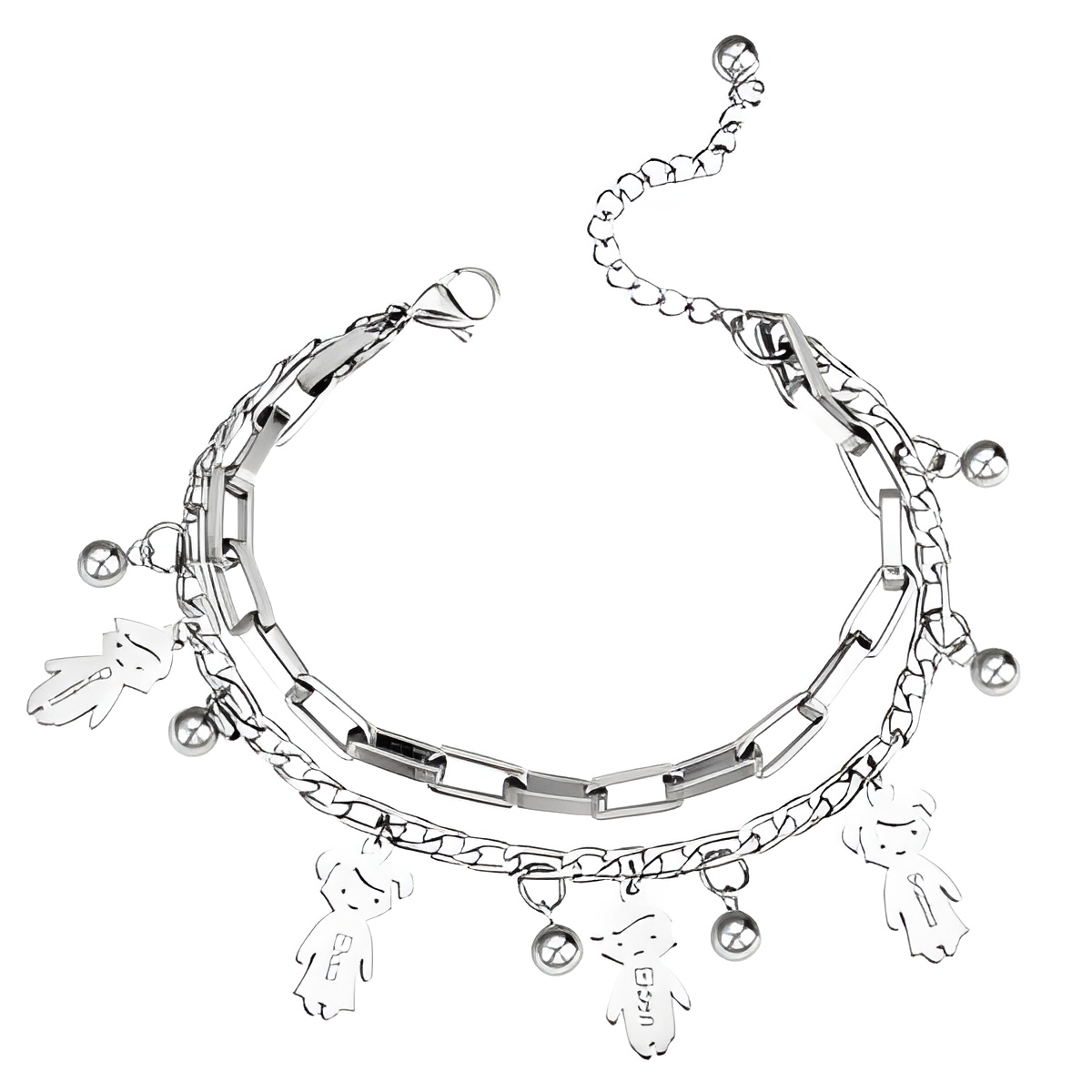 PGAZ156_featured Custom double layer name bracelet for kids