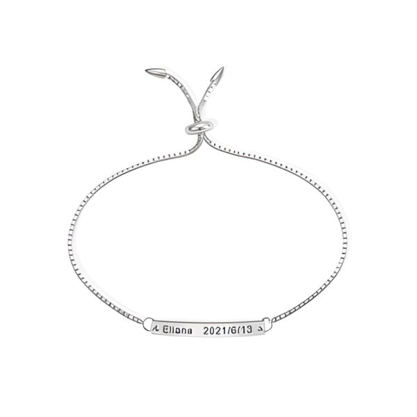 Custom name bar bracelet for meaningful connections
